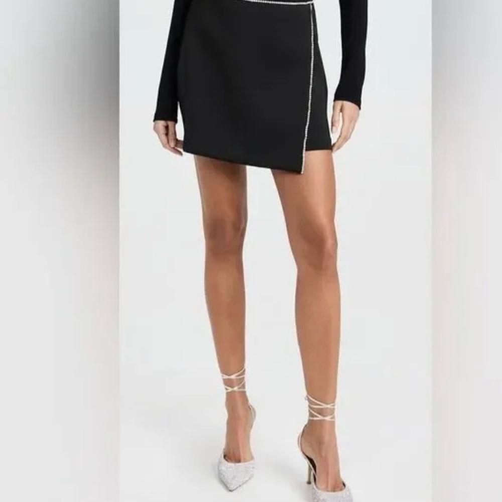 Good American Black Asymmetrical Skirt